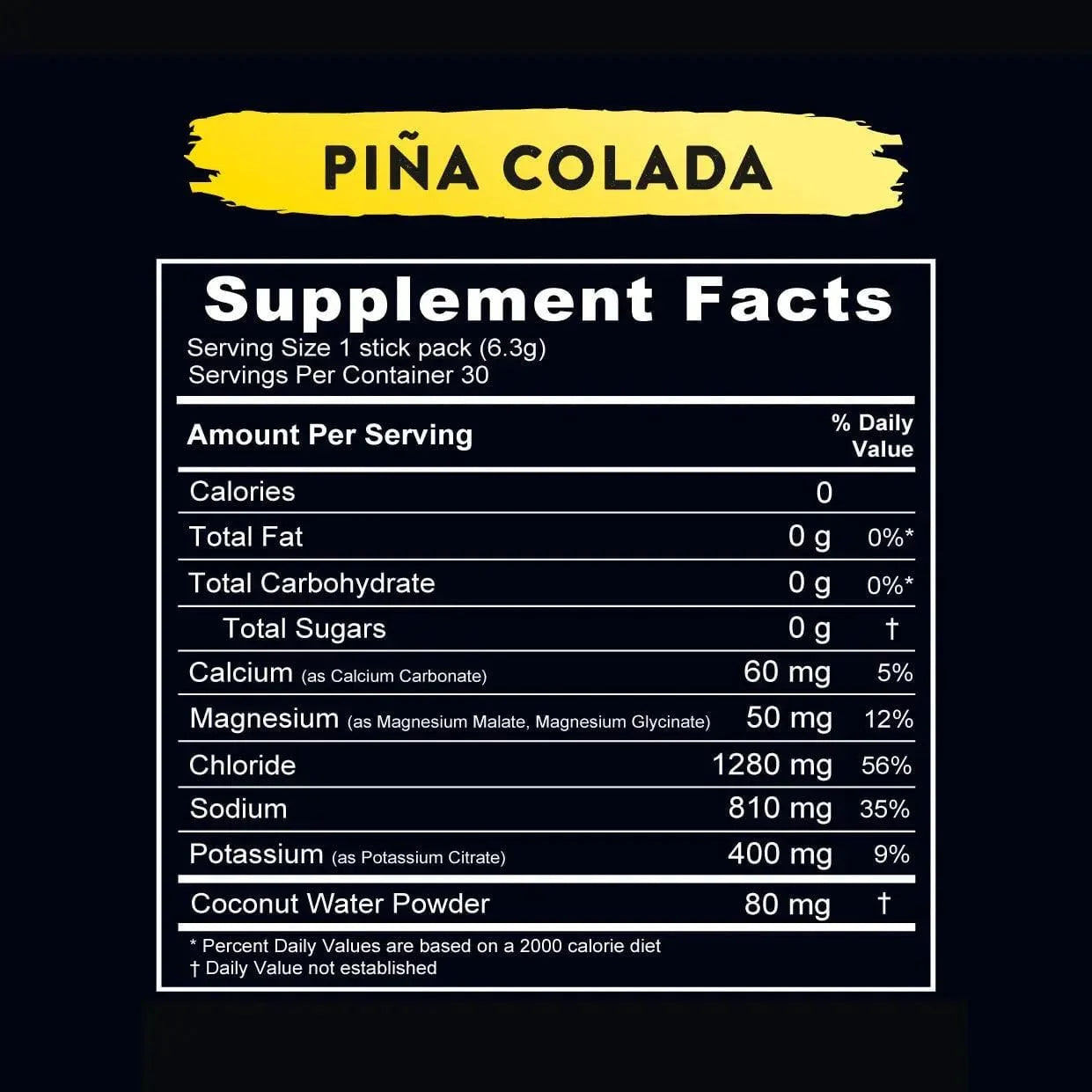 Electrolyte Hydration Drink Mix Pina Colada Re-Lyte x30 sticks re-lyte  03400049