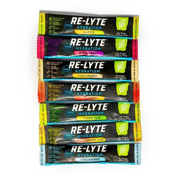 Relite Re-Lyte Electrolyte Hydration Drink Mix Variety Pack Re-Lyte x30 sticks ...