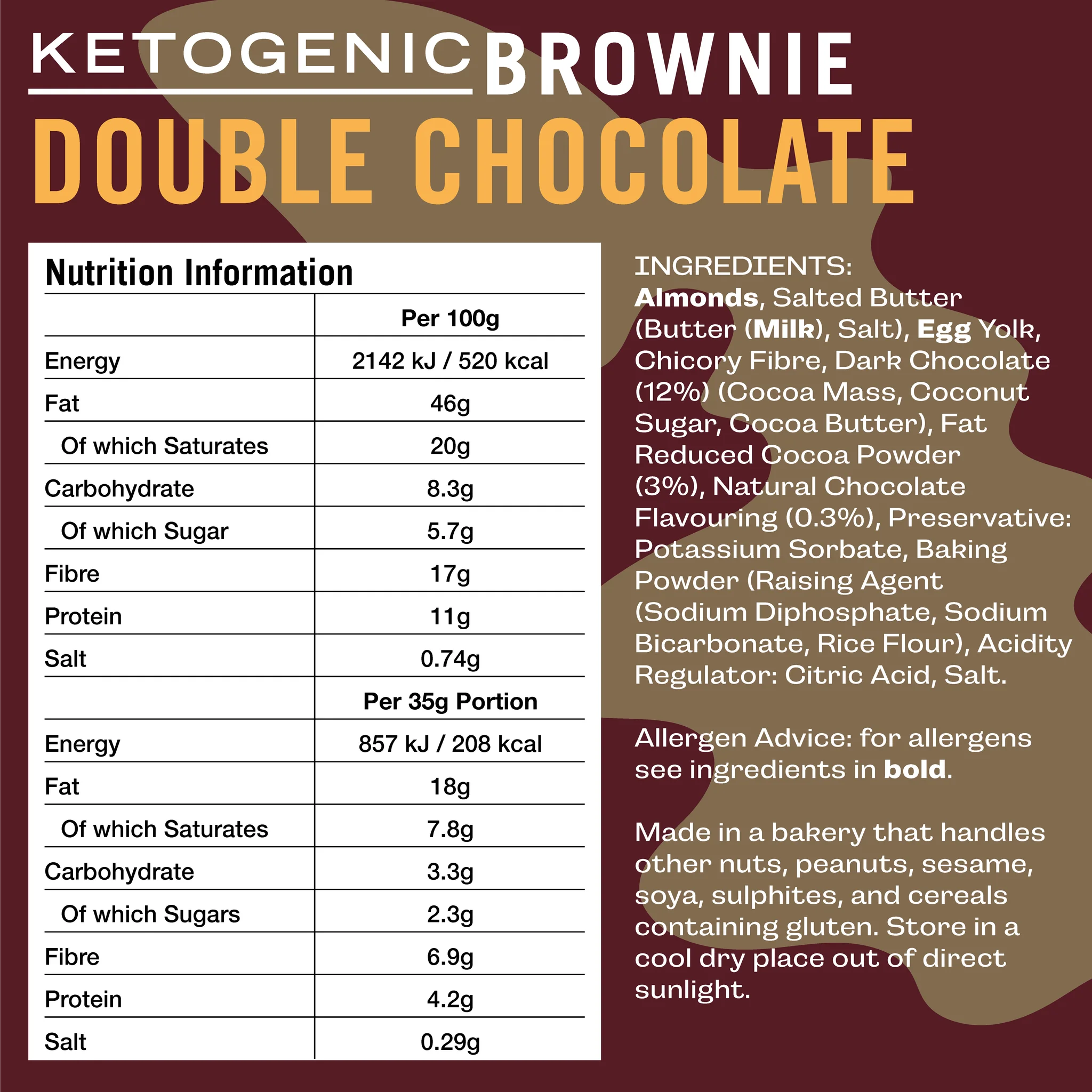 Fatt Keto Brownie Double Chocolate 40g x18  Fatt 01900025