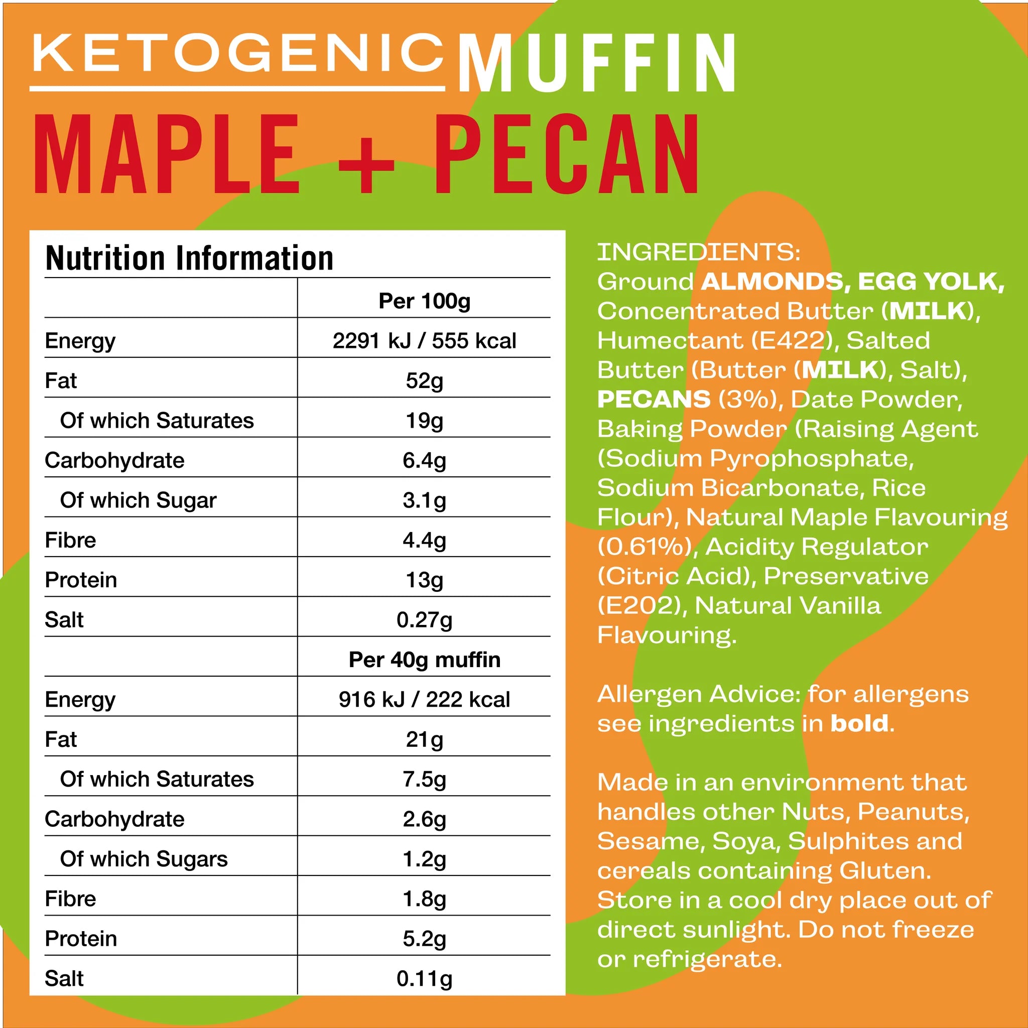 Fatt Keto Muffin Maple Pecan 40g x 10 Fatt 01900026