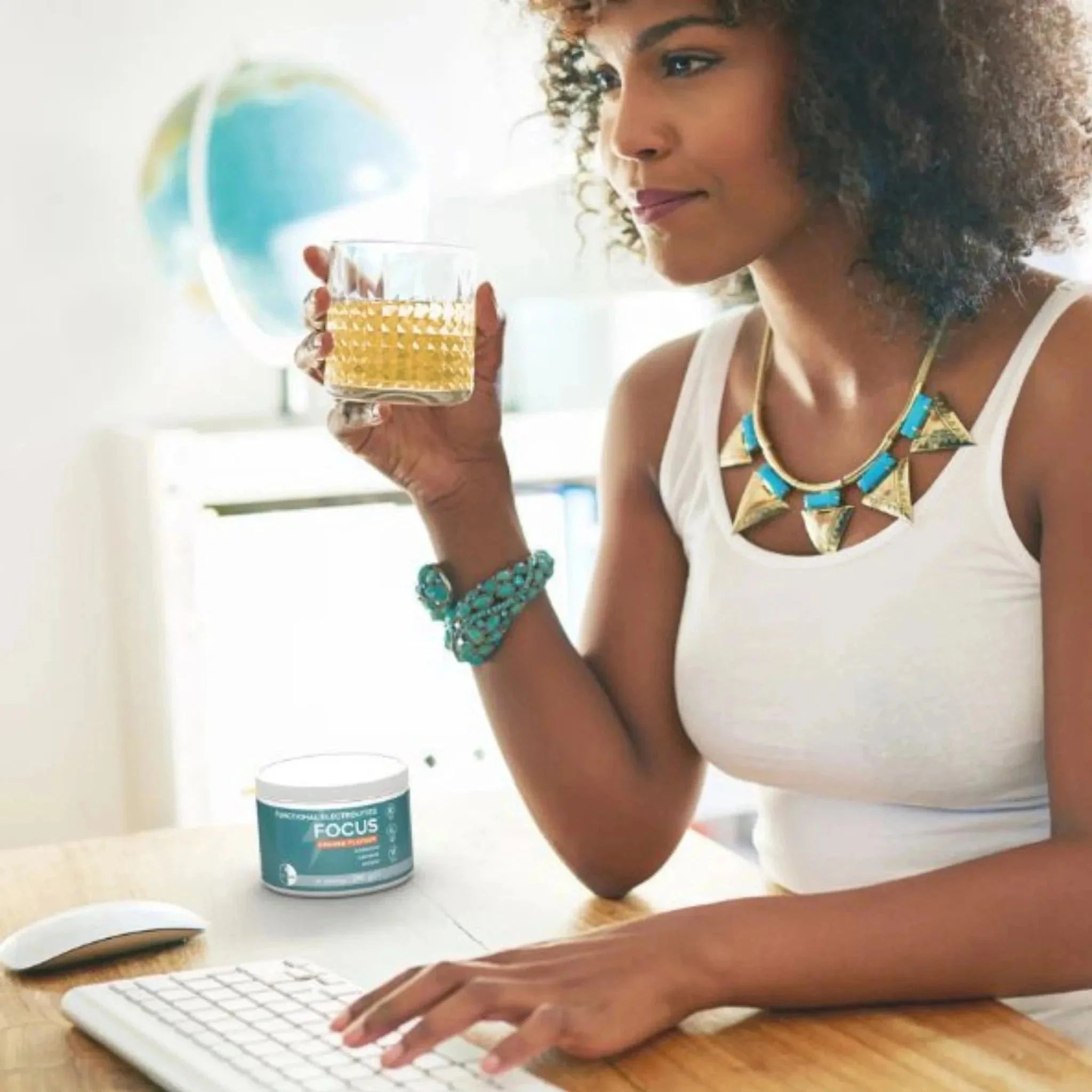 Functional Electrolytes Drink Mix Focus Orange Go-Keto 41 servings go-keto  P-GK-584-FOCUS