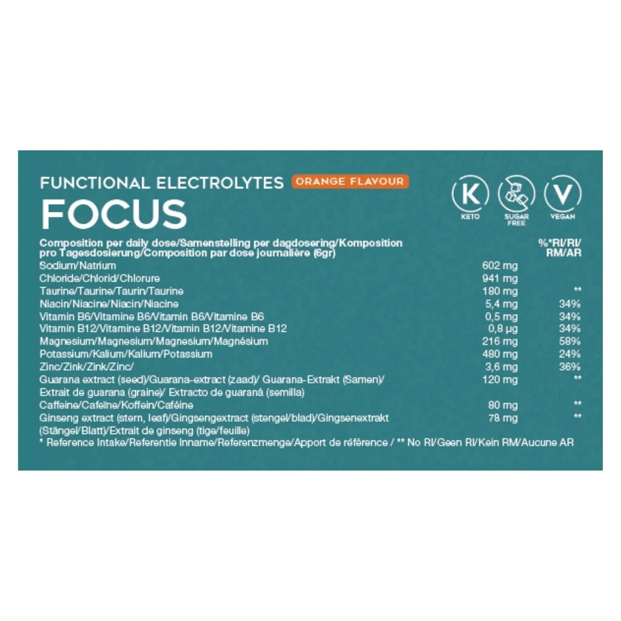 Functional Electrolytes Drink Mix Focus Orange Go-Keto 41 servings Go-Keto DrinkMix P-GK-584-FOCUS