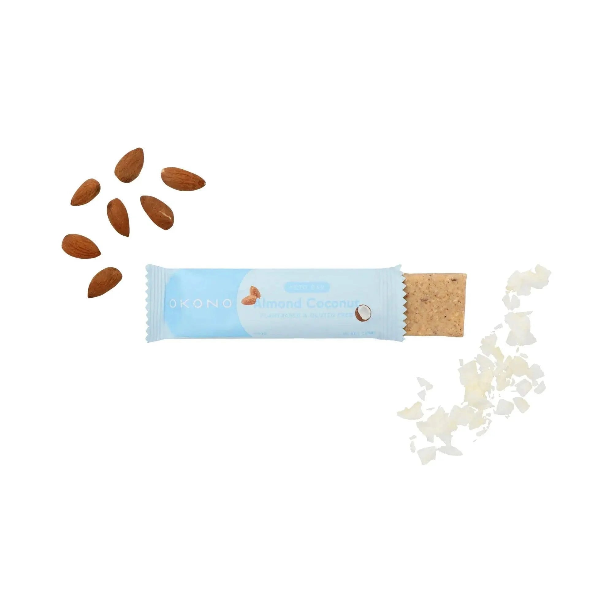 Keto Bar Almond Coconut OKONO 40g okono Snacks 03000015