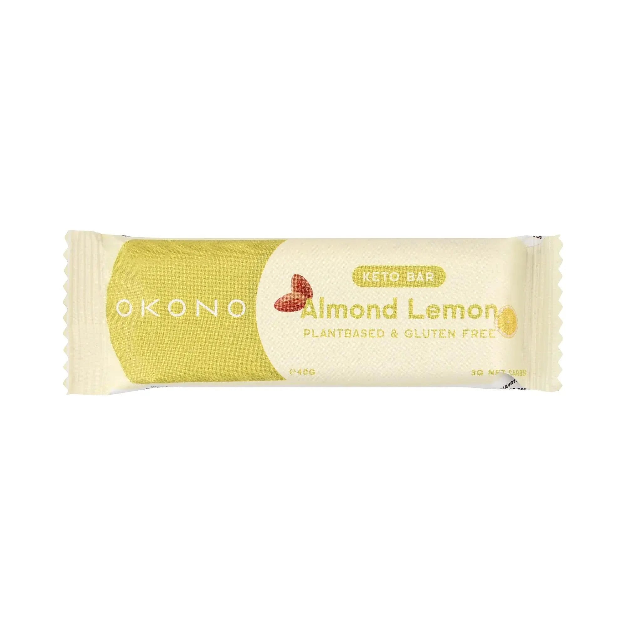 Keto Bar Almond Lemon OKONO 40g x12 okono Snacks 03000029