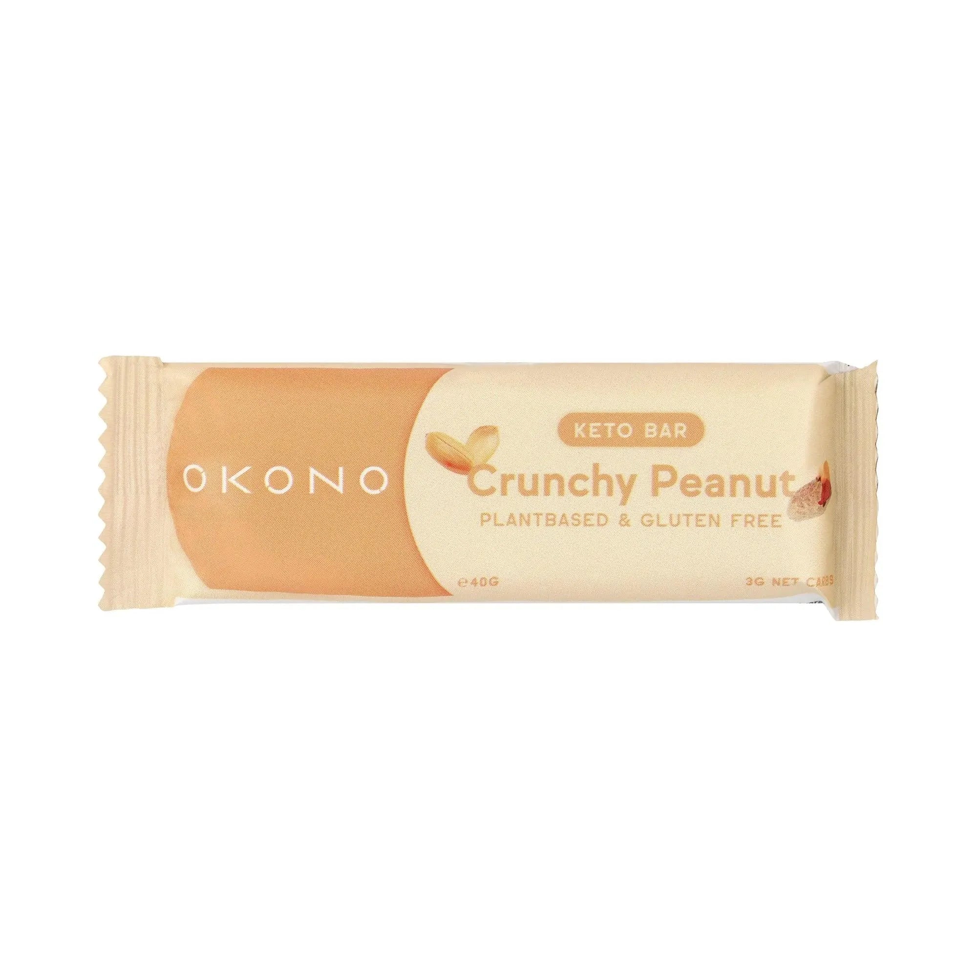 Keto Bar Crunchy Peanut OKONO 40g x12 okono Snacks 03000032