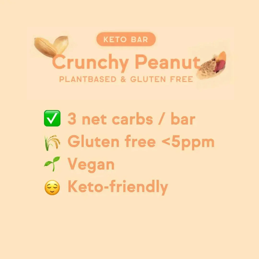 Keto Bar Crunchy Peanut OKONO 40g x12 okono Snacks 03000032