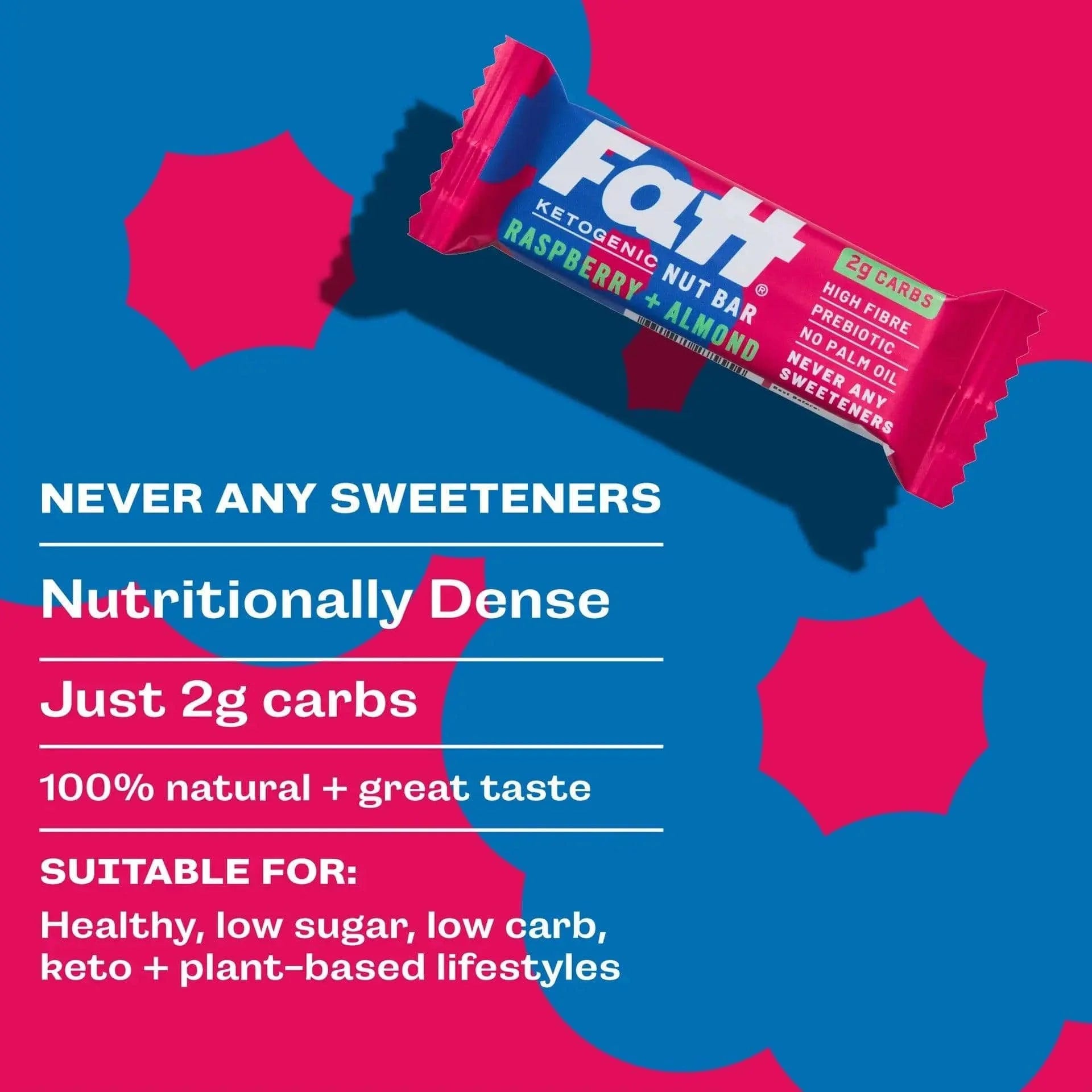 Keto Bar Raspberry Almond Live Fatt 30g x20 live fatt Snacks 01900022