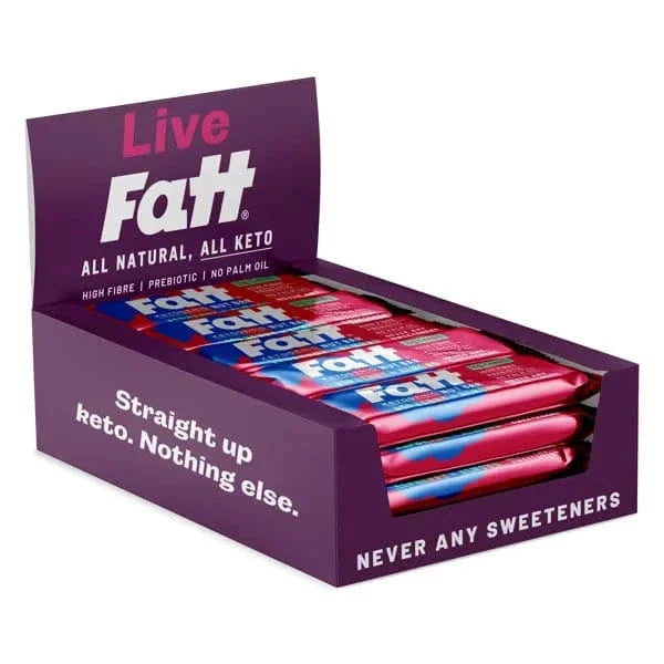 Keto Bar Raspberry Almond Live Fatt 30g x20 live fatt Snacks 01900022