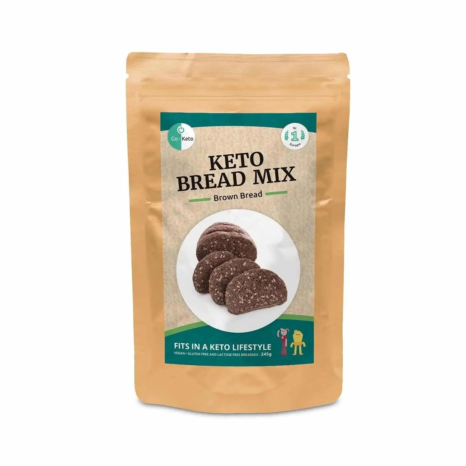Keto Bread Mix Brown Go-Keto 270g go-keto  P-GKBB-BAK04