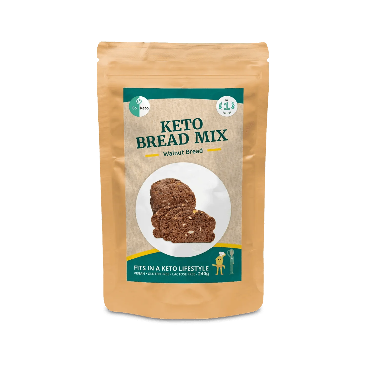 Keto Bread Mix Walnut Go-Keto 270g go-keto  P-GKFB-48BAK