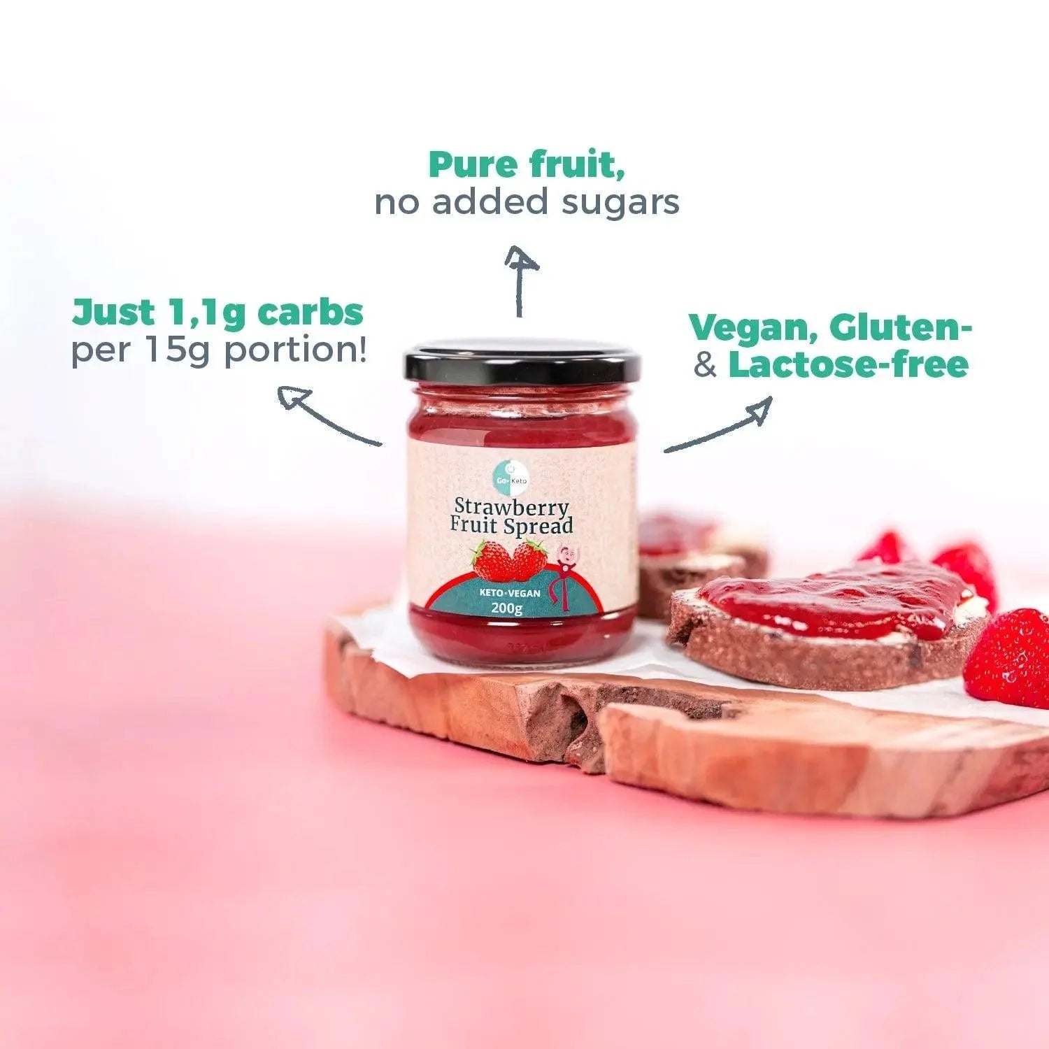 Mermelada Keto de Fresa Go-Keto 200g – product overview