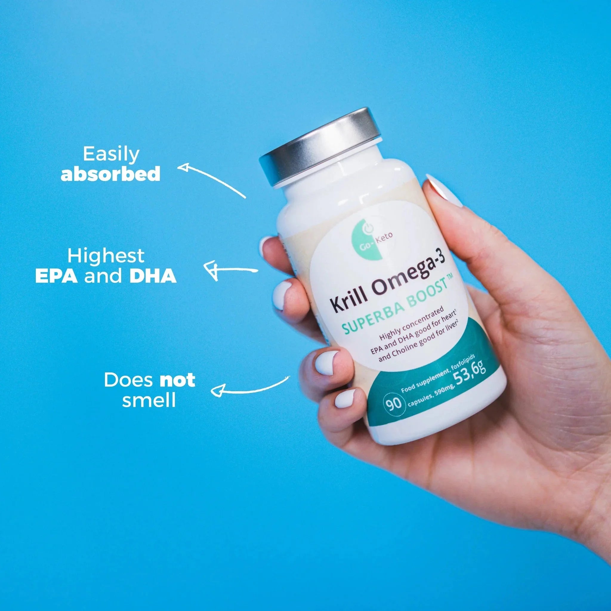 Krill Omega-3 Oil Go-Keto 45 days Go-Keto  P-KRI-90NL