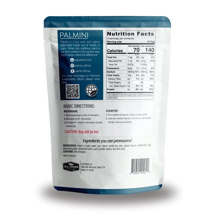 Low Carb Mashed Butter & Herb Palmini 226g x6 palmini  04300018