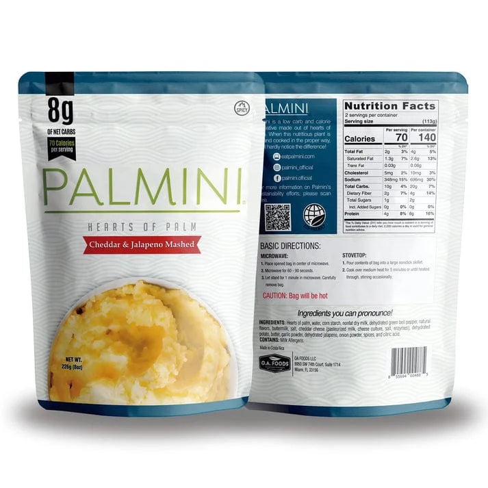 Low Carb Mashed Cheddar Jalapeno Palmini 226g palmini  04300010