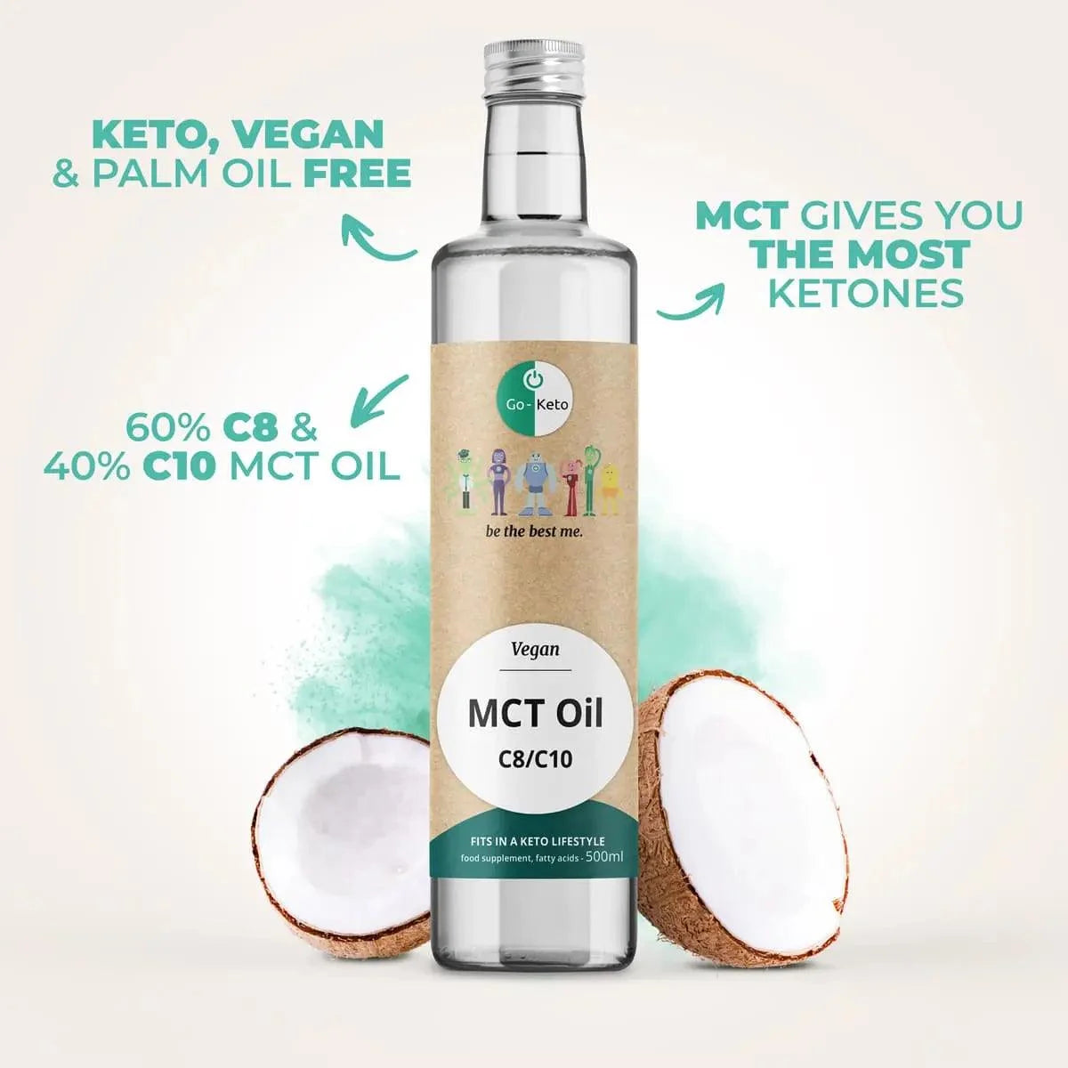 MCT Oil Coconut C8/C10 Go-Keto 500ml go-keto  P-GK-MCT-662