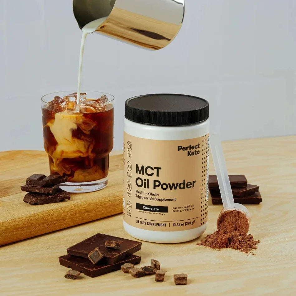 MCT Oil Powder Chocolate Perfect Keto 378g perfect keto  P-PKMOPC-23
