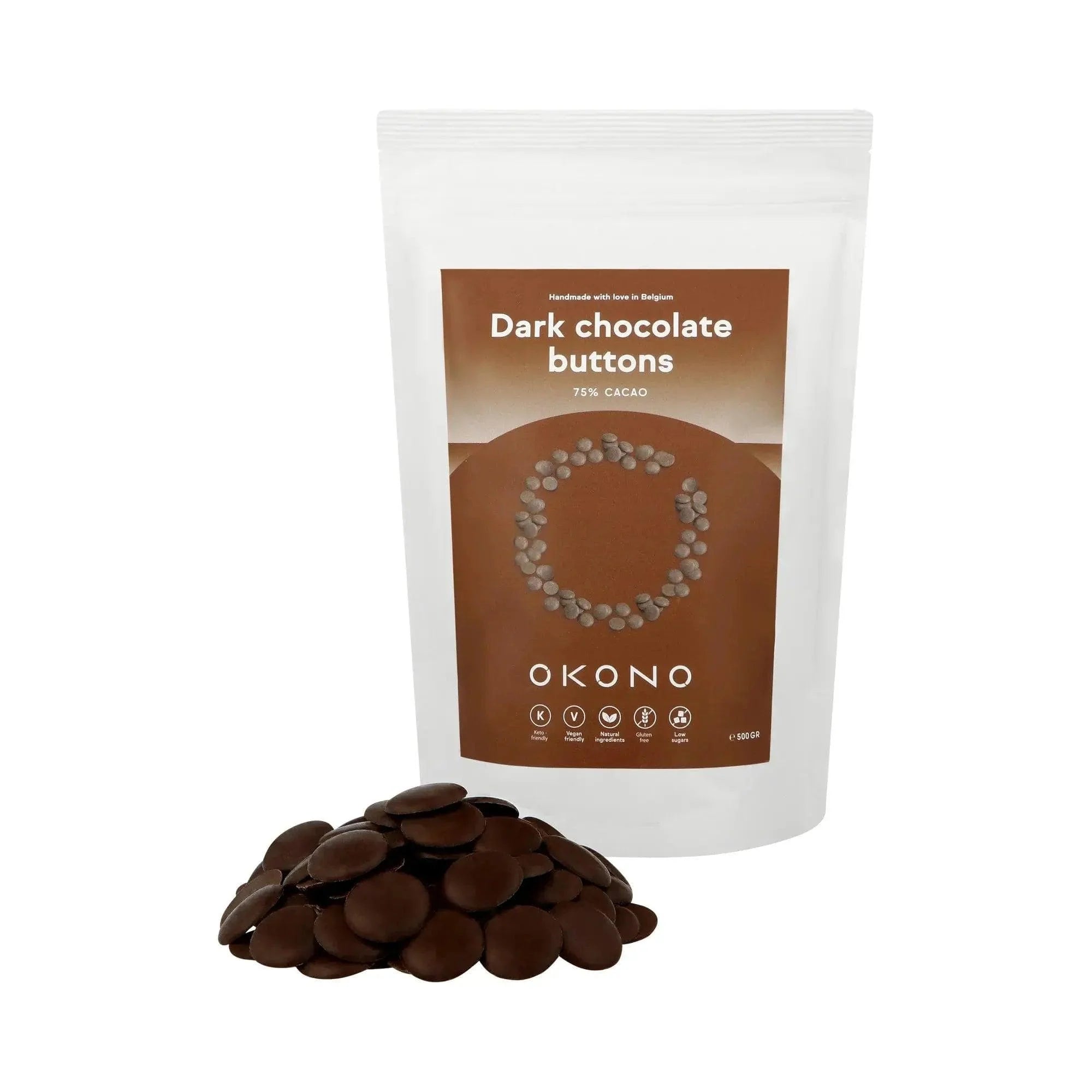 OKONO Buttons Dark Chocolate OKONO 500g 03000019 Vital20