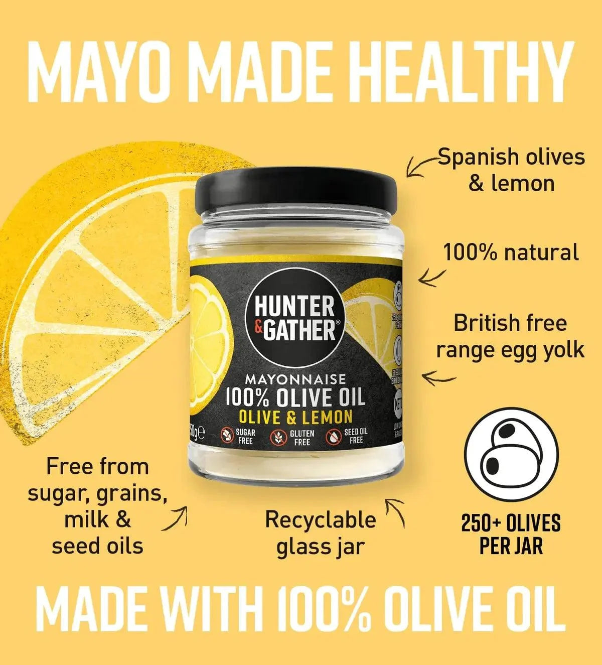 Olive Oil Mayonnaise Lemon Hunter & Gather 250g hunter & gather  00900016