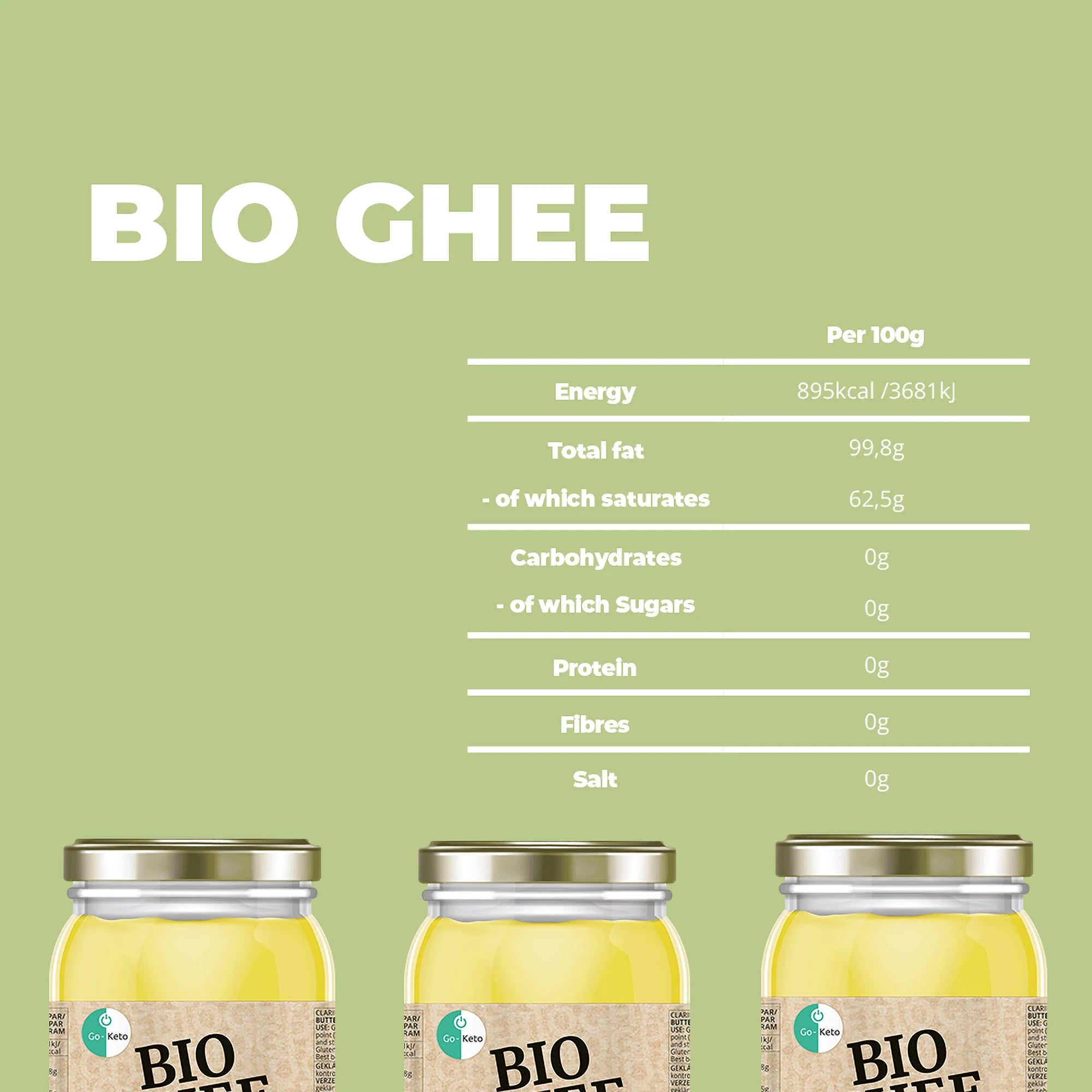 Organic Bio Ghee 1,250g Go-Keto P-GK-GHEE-1250