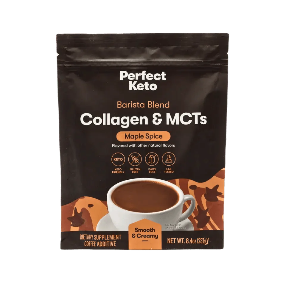 Perfect Keto Keto MCT Collagen Powder Barista Maple Spice Perfect Keto 237g P-PKBB-MP55 Vital20