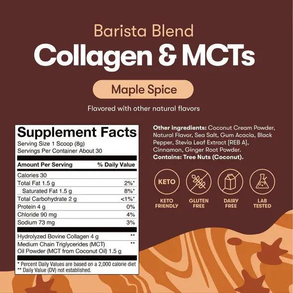 Perfect Keto Keto MCT Collagen Powder Barista Maple Spice Perfect Keto 237g P-PKBB-MP55 Vital20