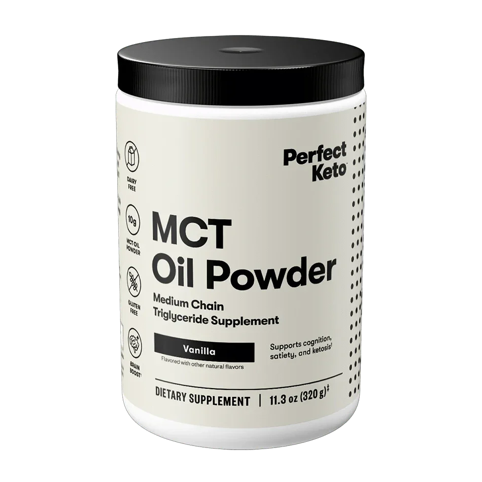 Perfect Keto MCT Oil Powder Vanilla Perfect Keto 320g P-PKMPV-28 Vital20