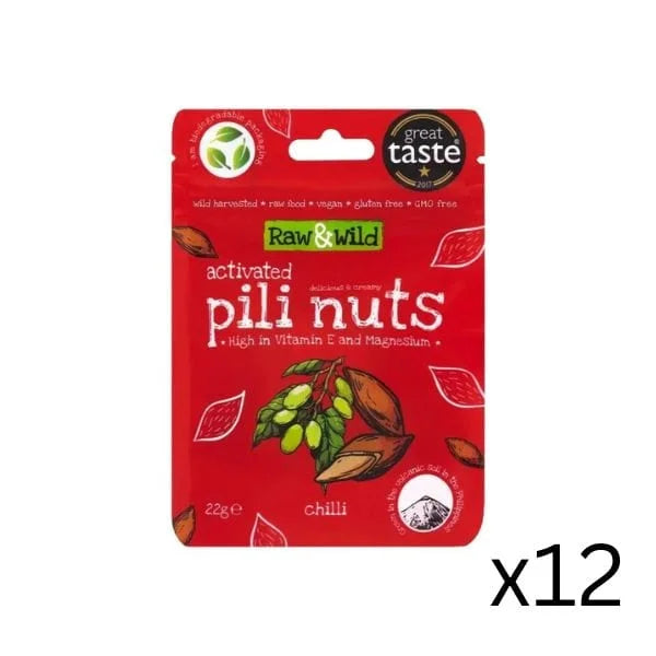 Pili Nuts Chili Raw & Wild 22g x12 raw & wild Snacks 03200011
