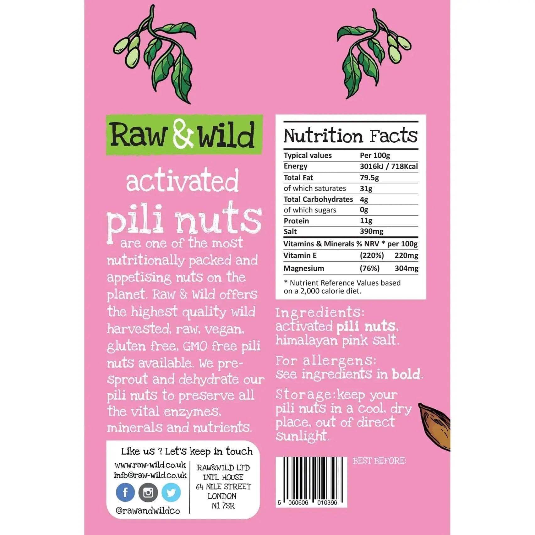 Pili Nuts Himalayan Pink Salt Raw & Wild 22g raw & wild Snacks 03200005