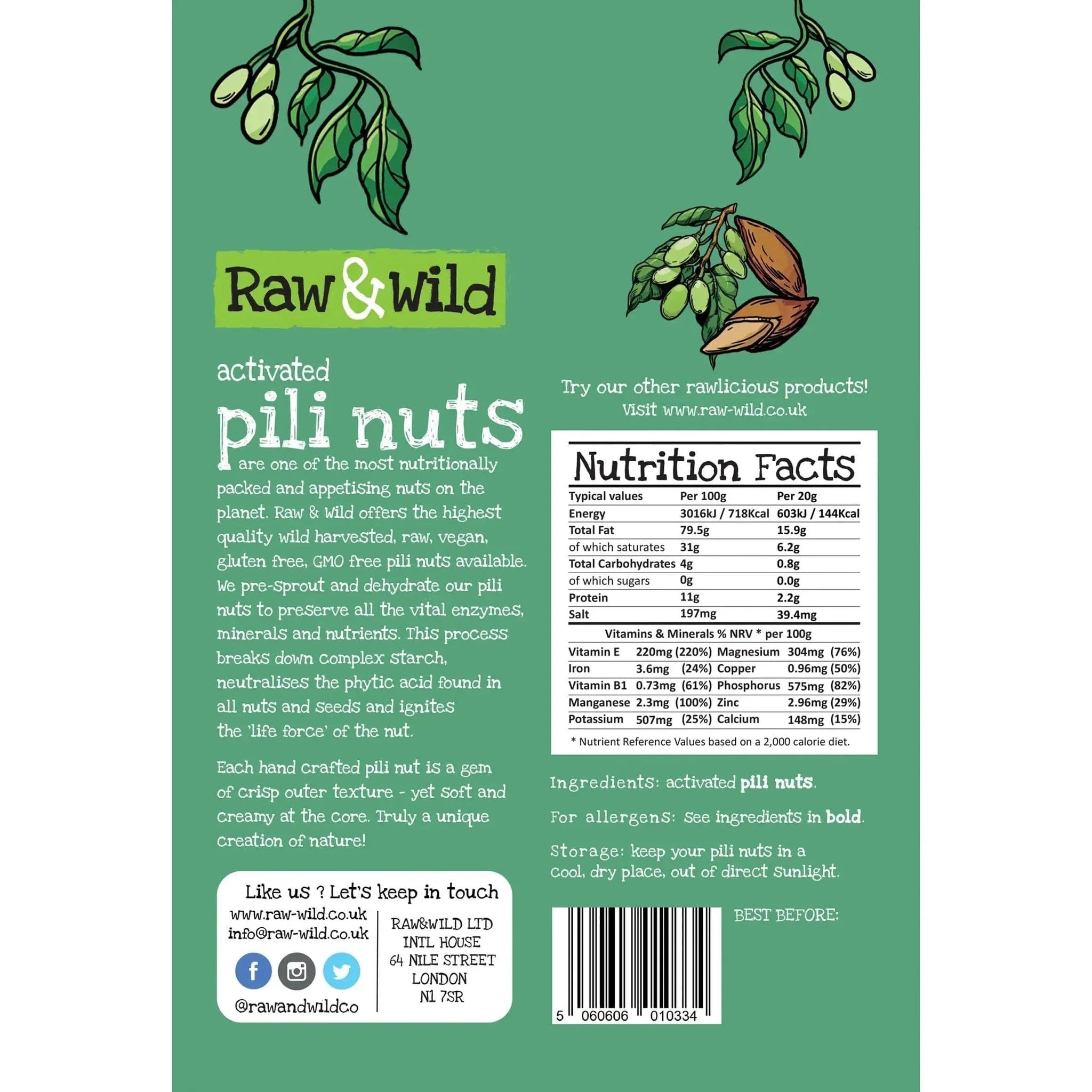 Pili Nuts Original Raw & Wild 70g raw & wild Snacks 03200008