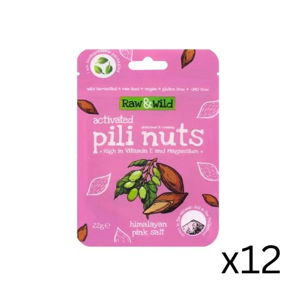 raw & wild Pili Nuts Himalayan Pink Salt Raw & Wild 22g x12 03200013 Vital20