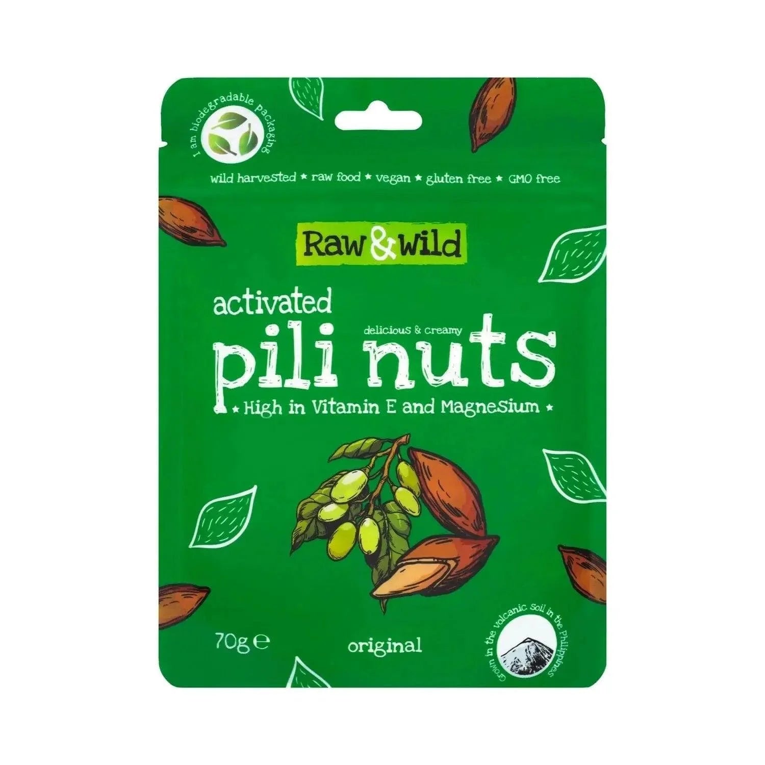 Raw & Wild Pili Nuts Original Raw & Wild 70g 03200008 Vital20
