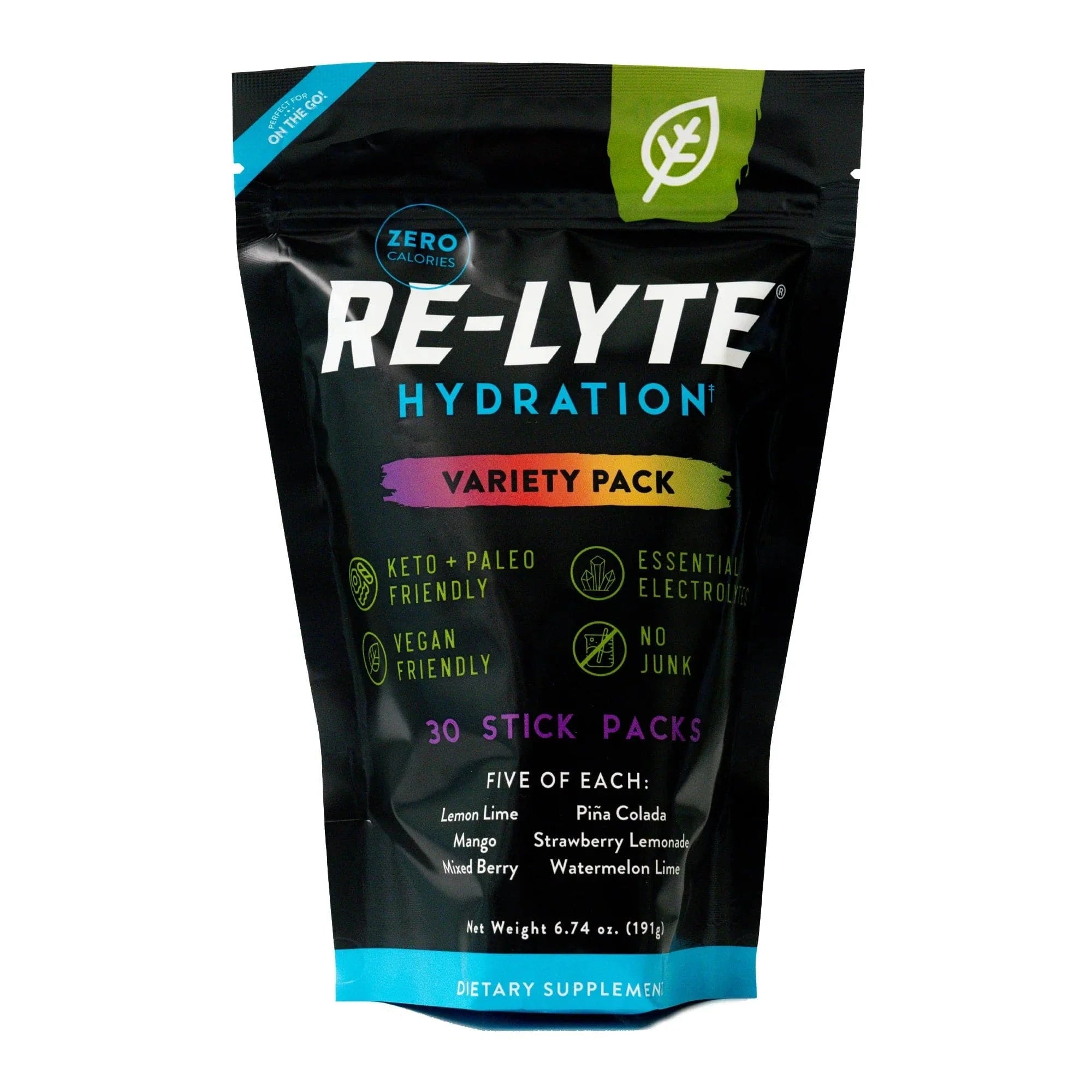 Electrolyte Hydration Drink Mix Variety Pack Re-Lyte x30 sticks