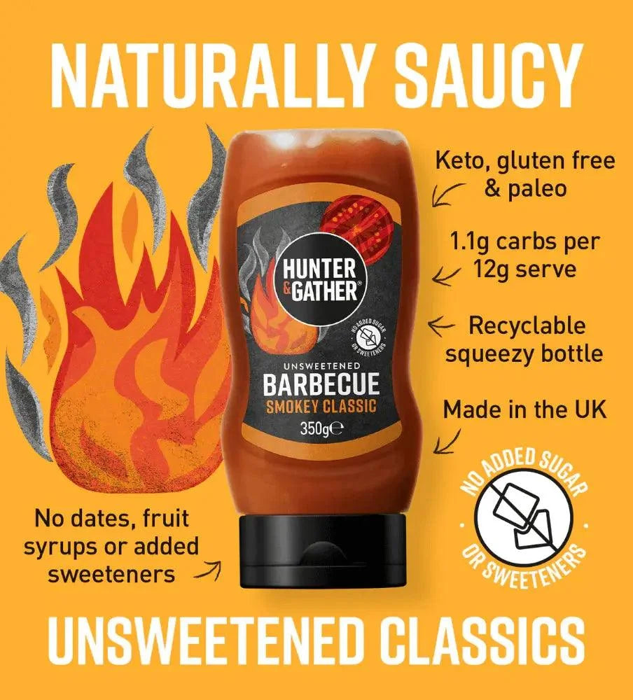 Unsweetened Barbecue Sauce Smokey Classic Hunter & Gather 350g hunter & gather  00900039